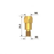 Адаптер контактного наконечника Fubag M8х28 мм (5 шт.) [FB.TA.M8.28]
