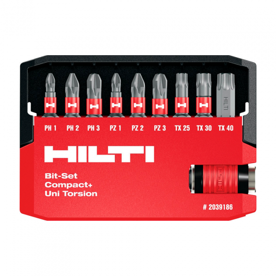 Набор торсионных бит (насадок) HILTI S-BSC+ UNI 25/1" T (10)