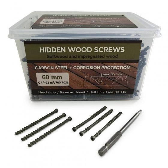 Саморезы Hidden Wood Screws C4 60 mm 700 шт