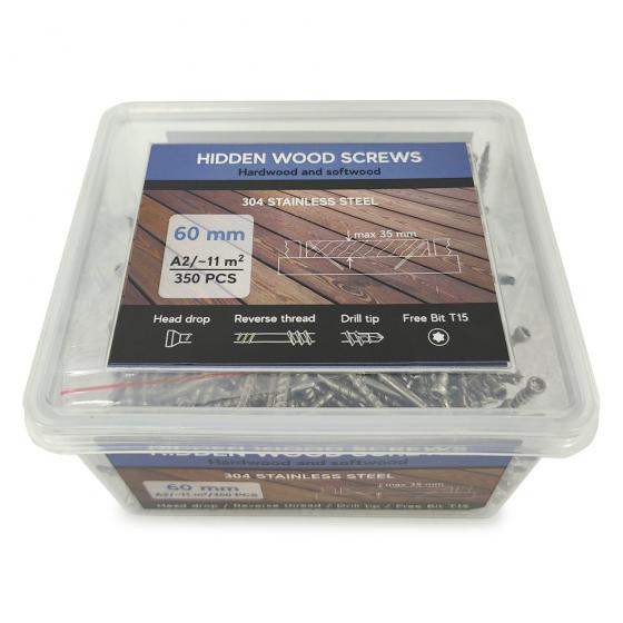 Саморезы Hidden Wood Screws A2 60 mm 350 шт