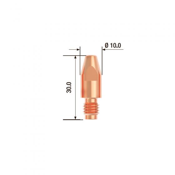 Контактный наконечник Fubag M8х30 мм ECU D=1.4 мм (25 шт.) [FB.CTM8.30-14]