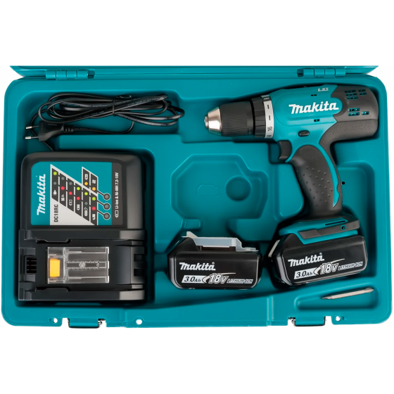 Аккумуляторная дрель-шуруповёрт Makita DDF453RFE